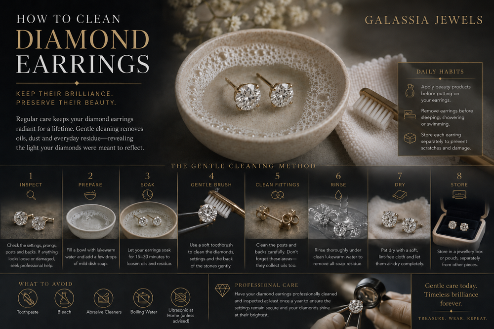 How to Clean Diamond Earrings: The Complete Fine Jewellery Care Guide