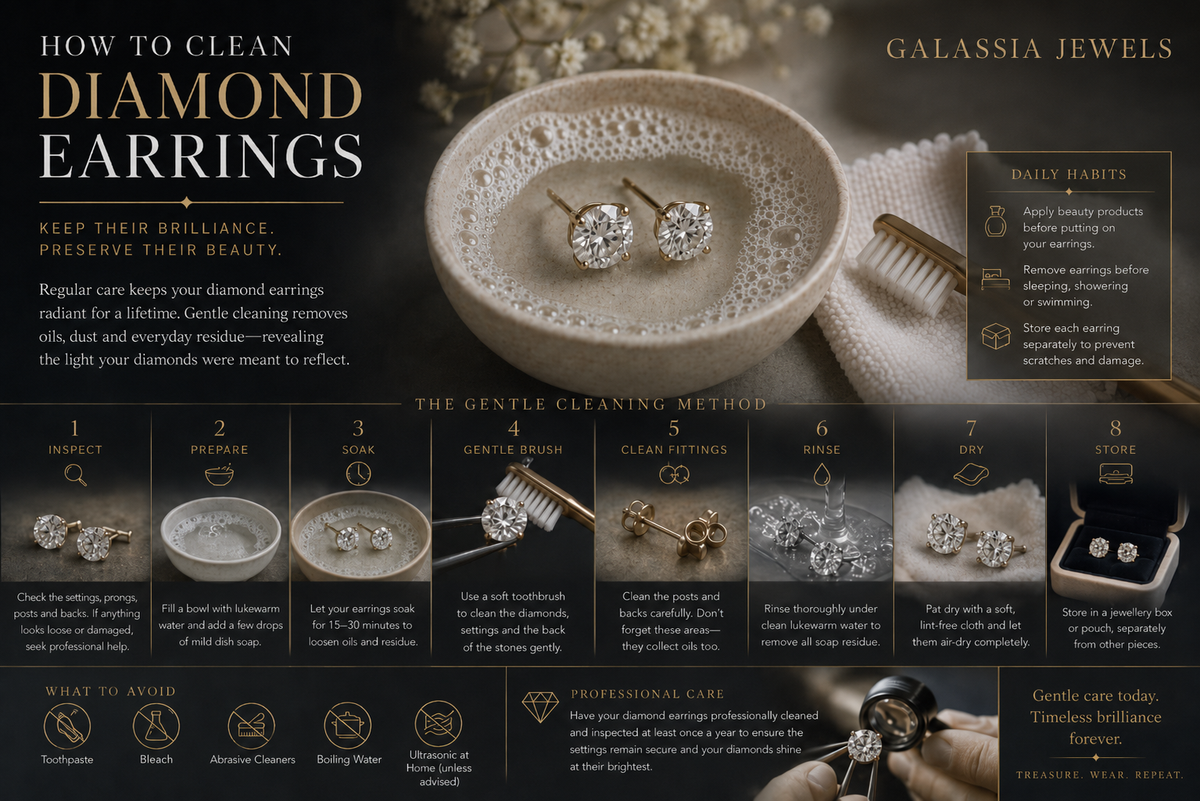 How to Clean Diamond Earrings: The Complete Fine Jewellery Care Guide