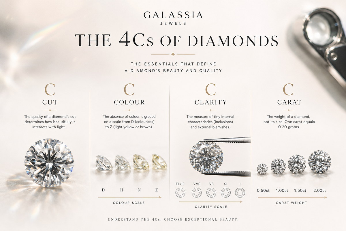The 4Cs of Diamonds: A Complete Guide to Cut, Colour, Clarity & Carat