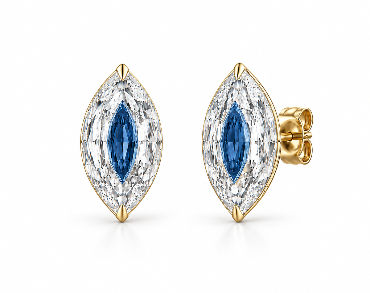 The Éclipse Bleu 10-Carat Diamond Earrings