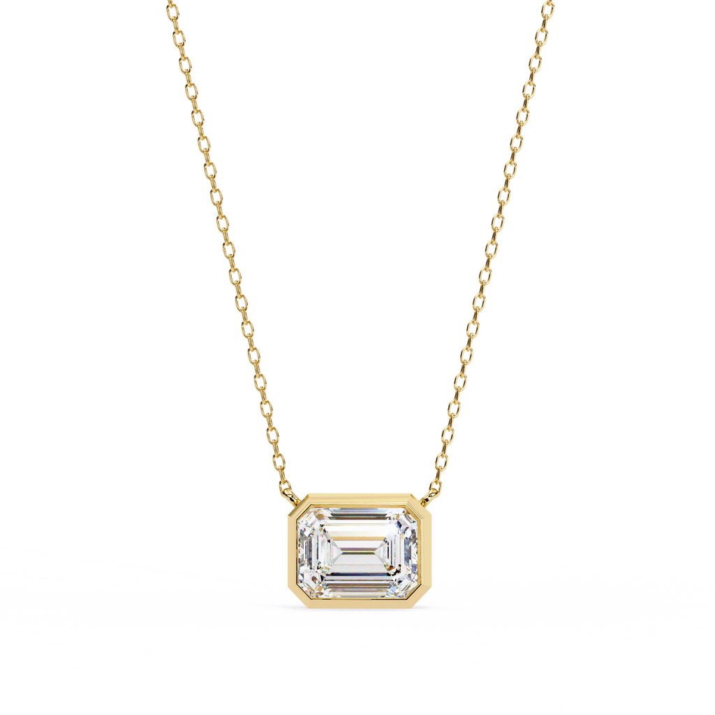 Aurelia Emerald-Cut Diamond Pendant