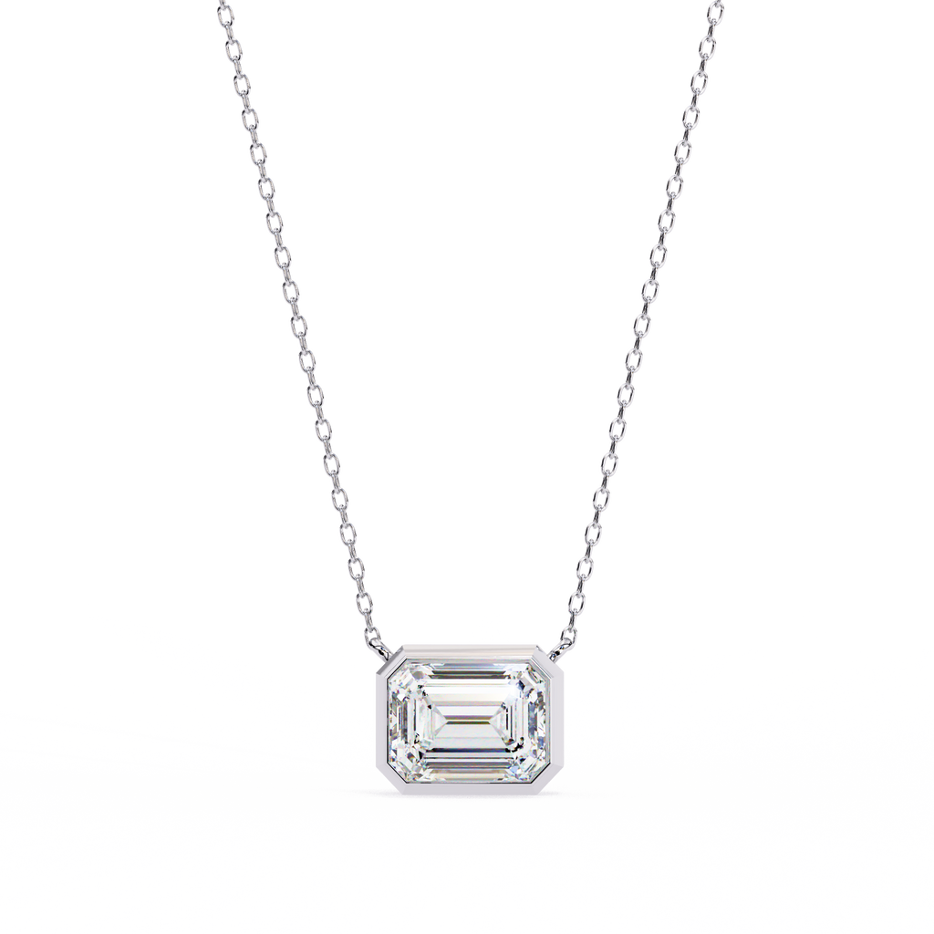 Aurelia Emerald-Cut Diamond Pendant
