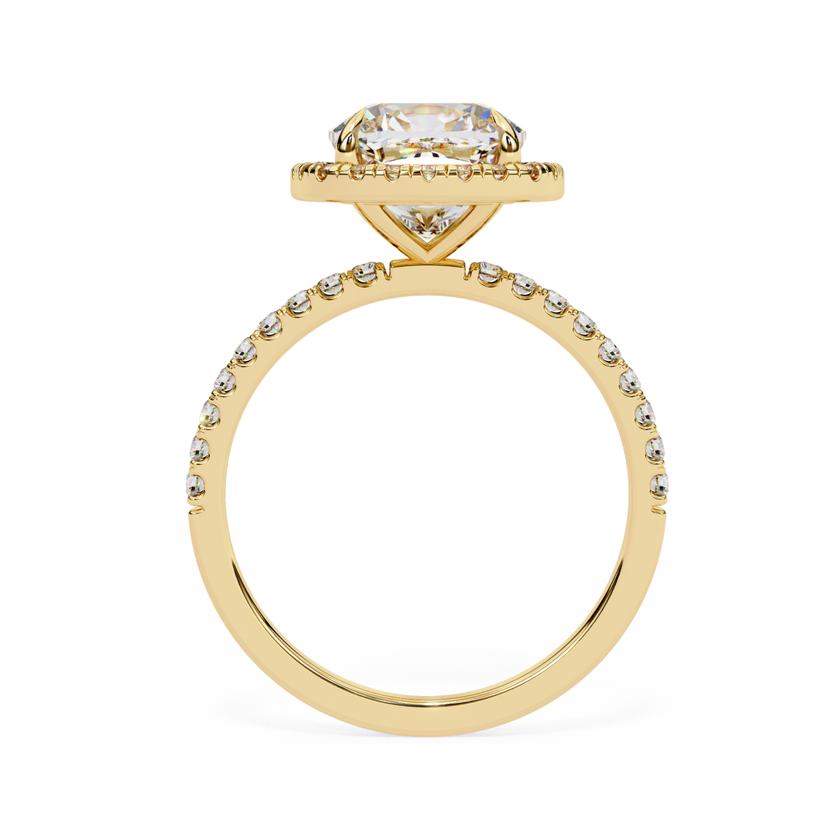 Cushion Royale Halo Ring