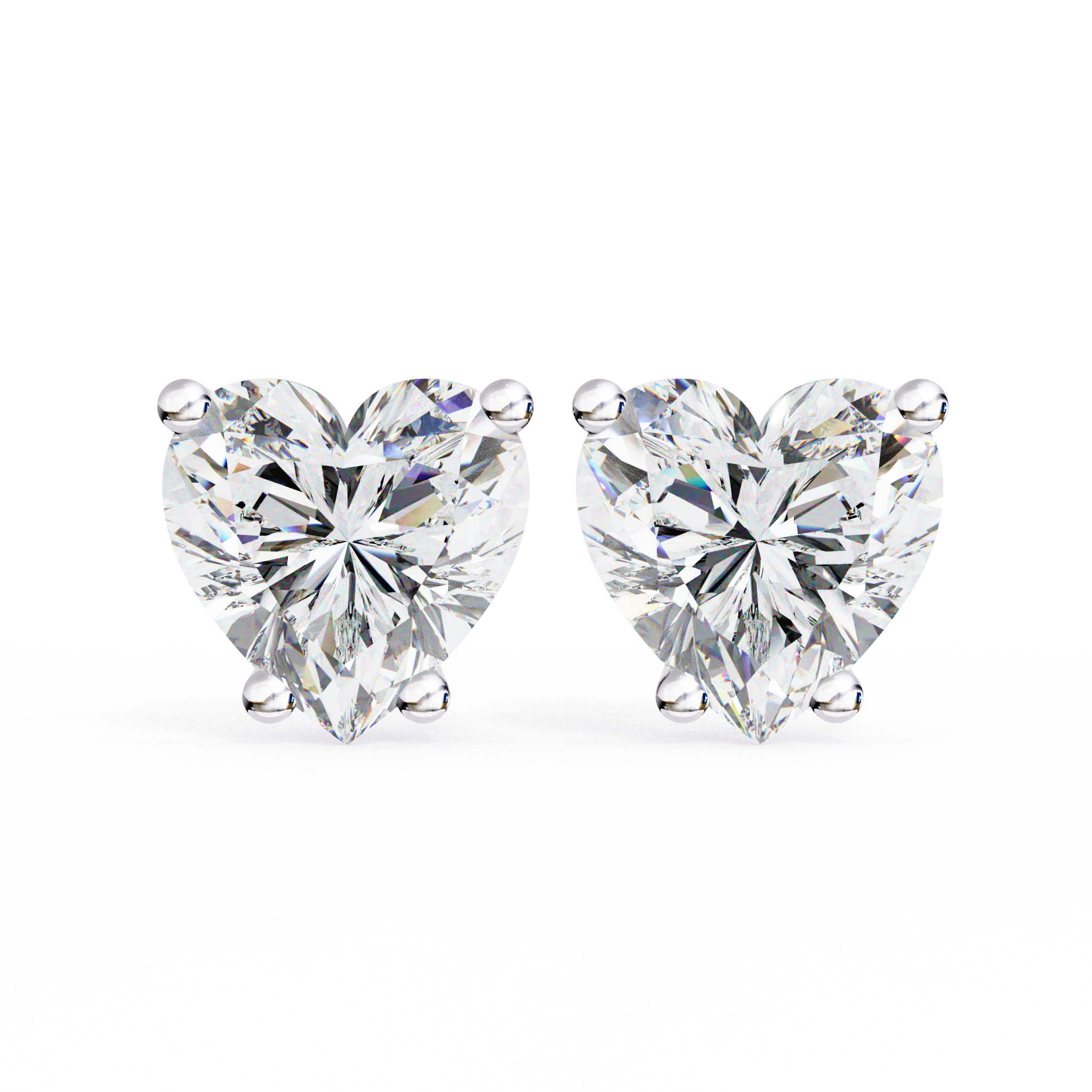 Eternal Heart-Cut Stud Earrings