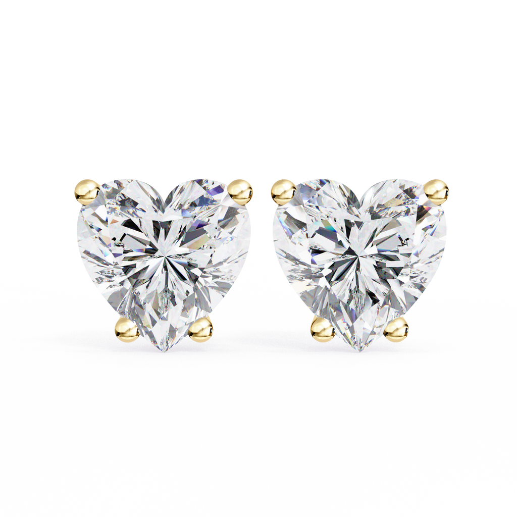 Eternal Heart-Cut Stud Earrings