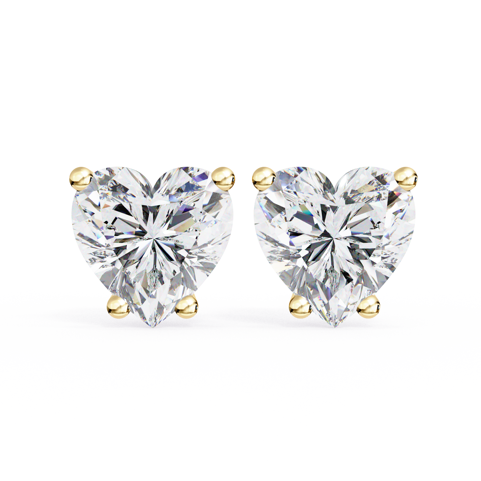 Eternal Heart-Cut Stud Earrings