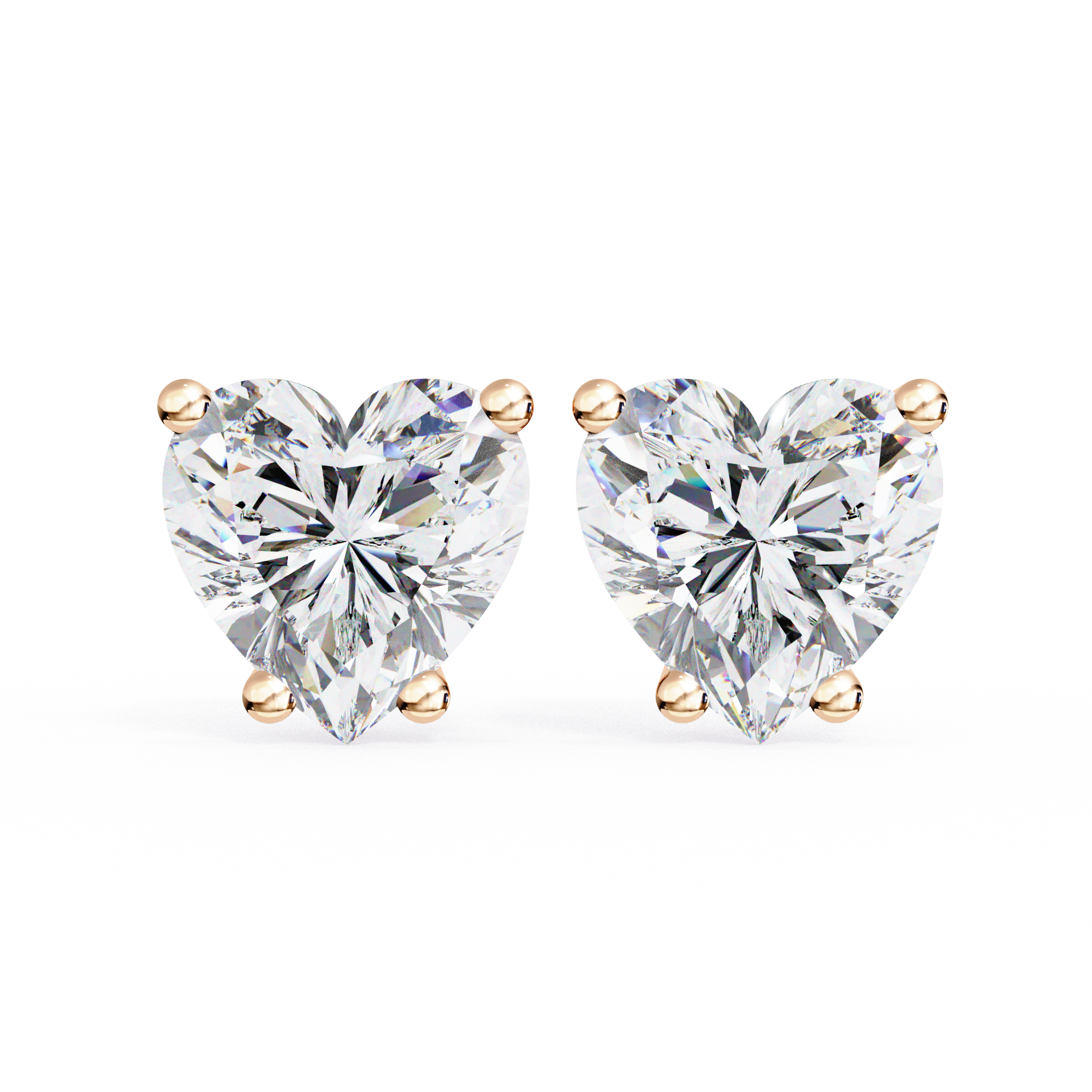 Eternal Heart-Cut Stud Earrings