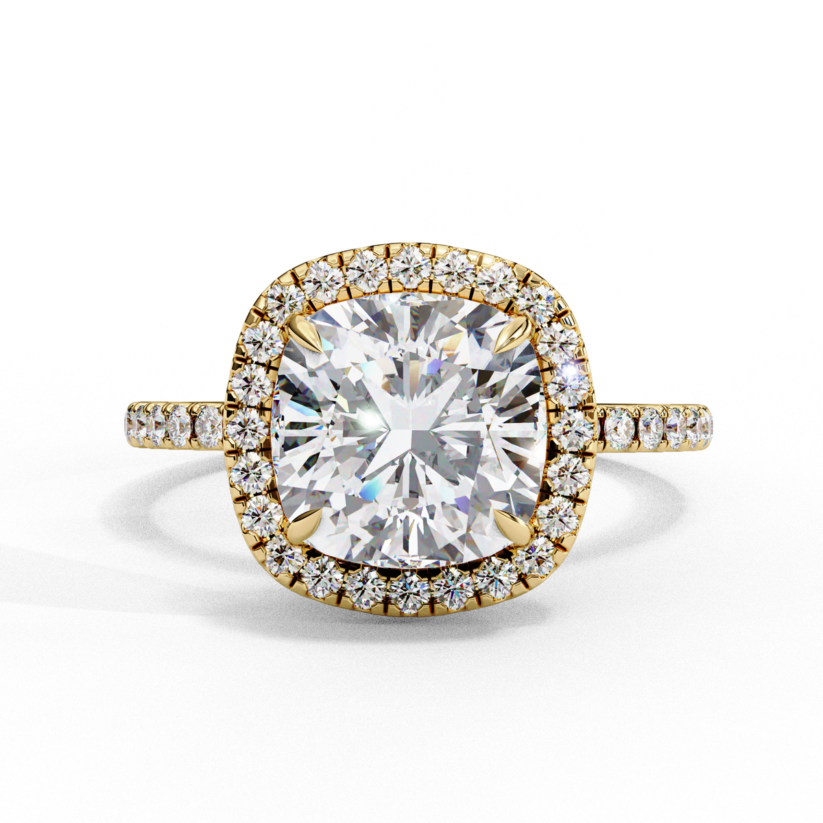 Cushion Royale Halo Ring