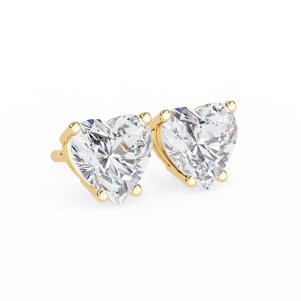 Eternal Heart-Cut Stud Earrings