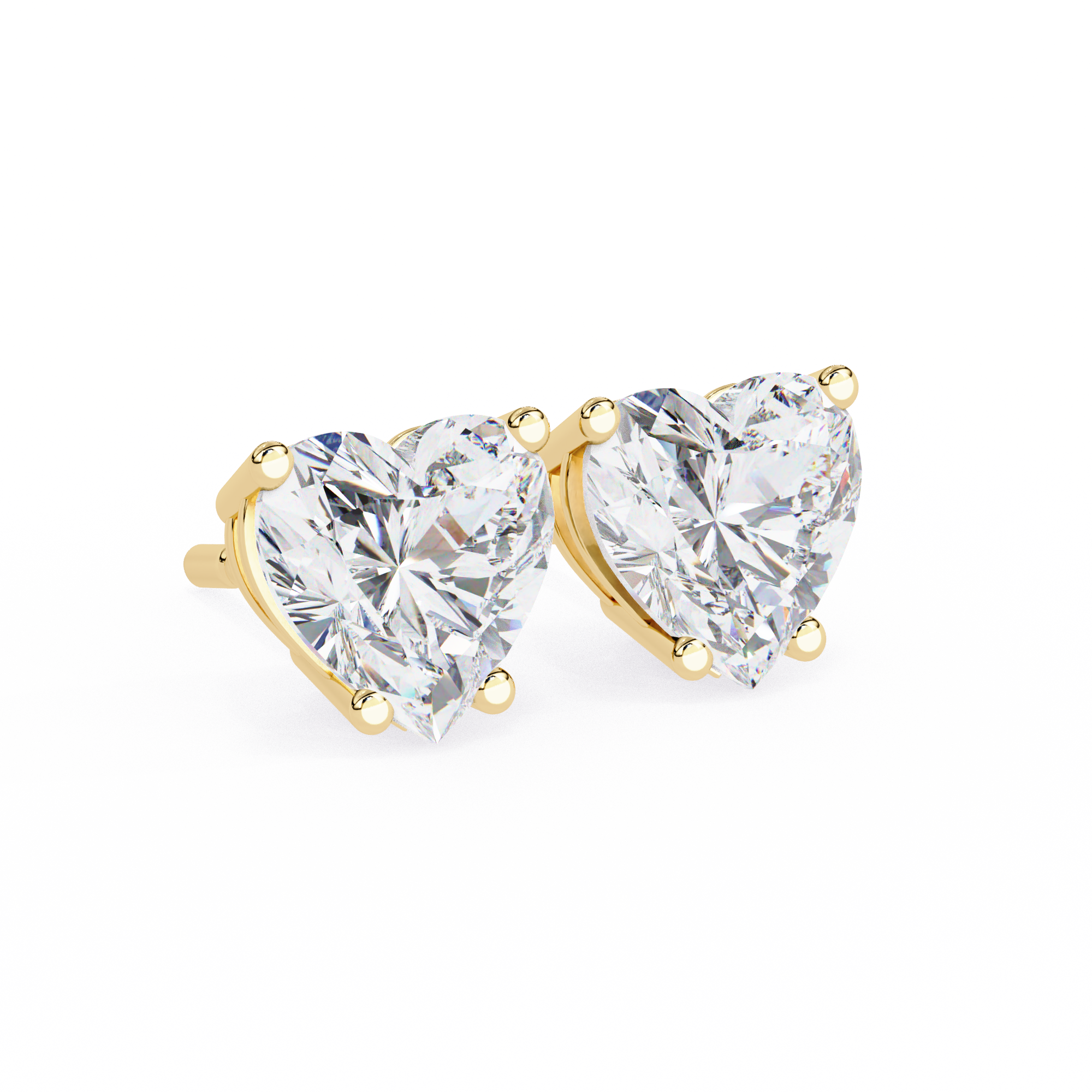 Eternal Heart-Cut Stud Earrings