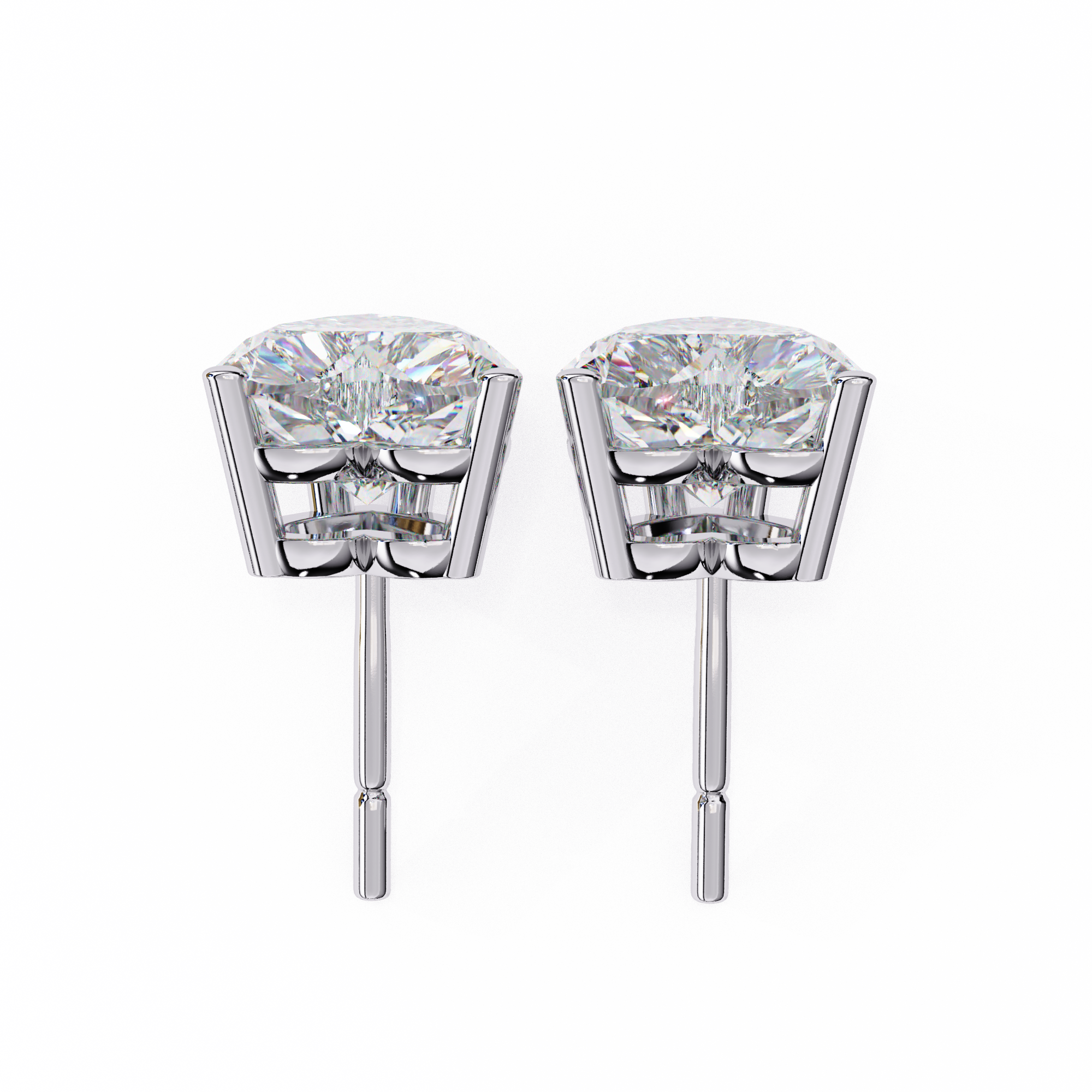 Eternal Heart-Cut Stud Earrings