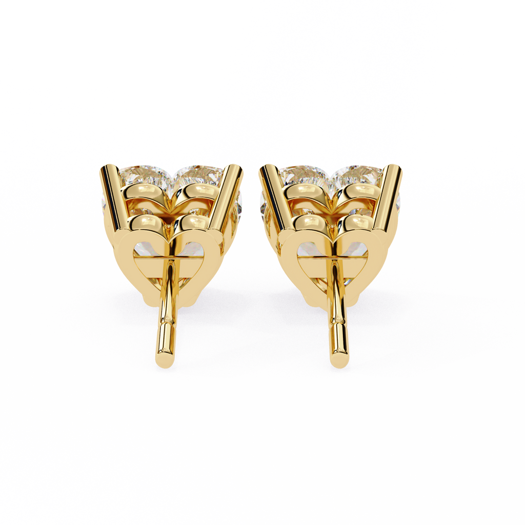 Eternal Heart-Cut Stud Earrings