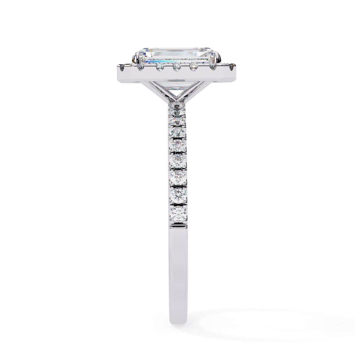 Emerald Éclat Halo Ring