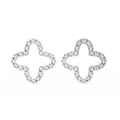 Celestial Clover Pavé Stud Earrings