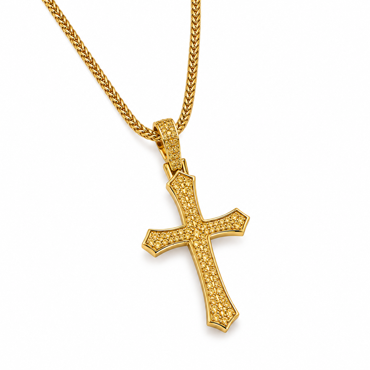 Aurelia Yellow Diamond Cross Pendant