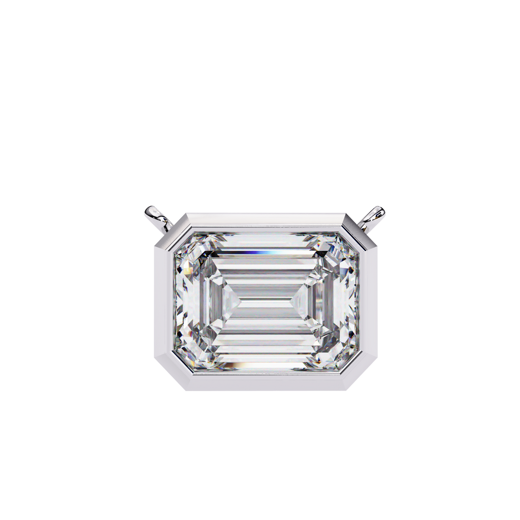 Aurelia Emerald-Cut Diamond Pendant