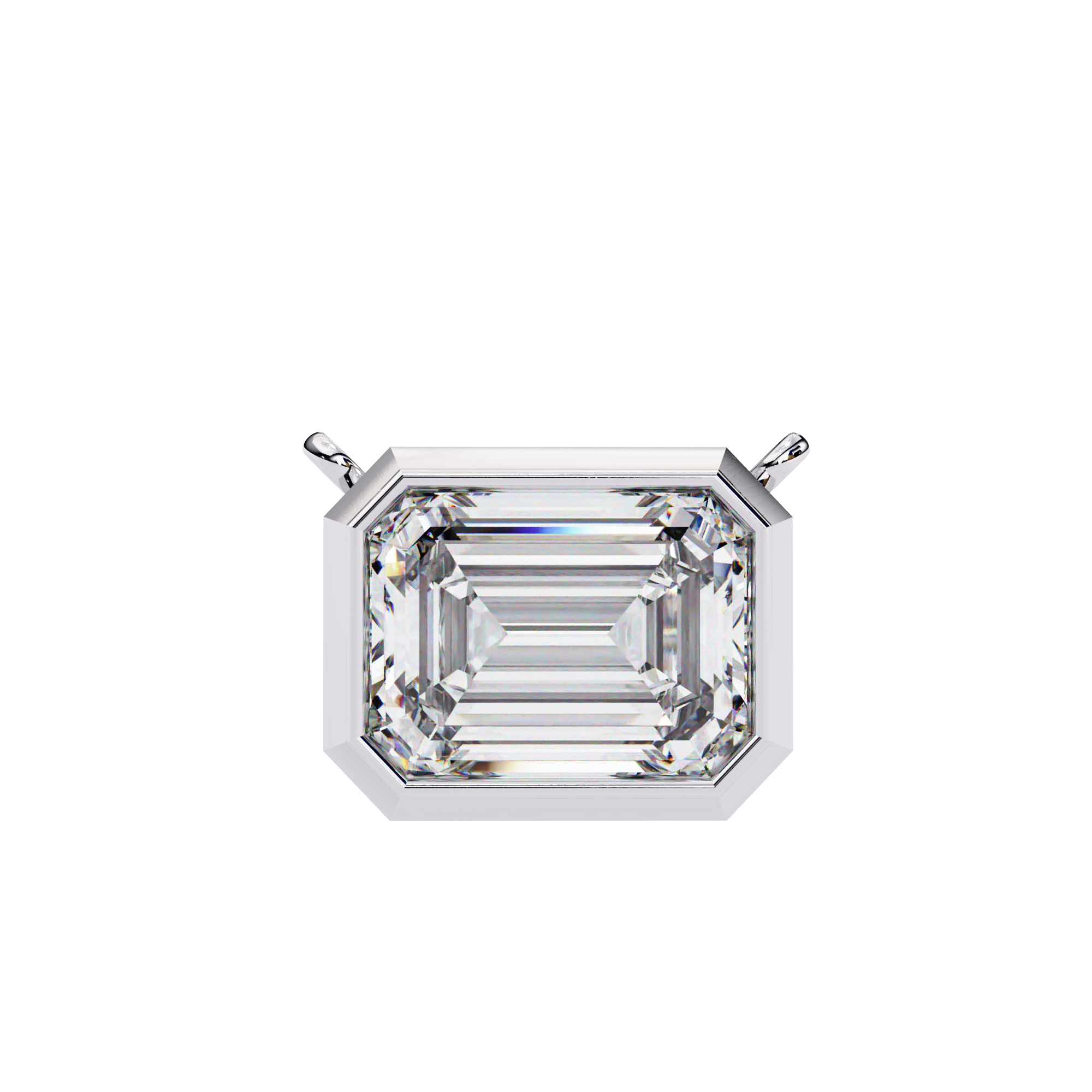 Aurelia Emerald-Cut Diamond Pendant