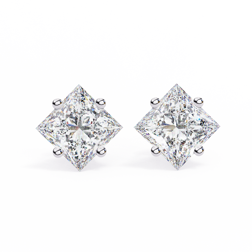 Princess cut Earrings