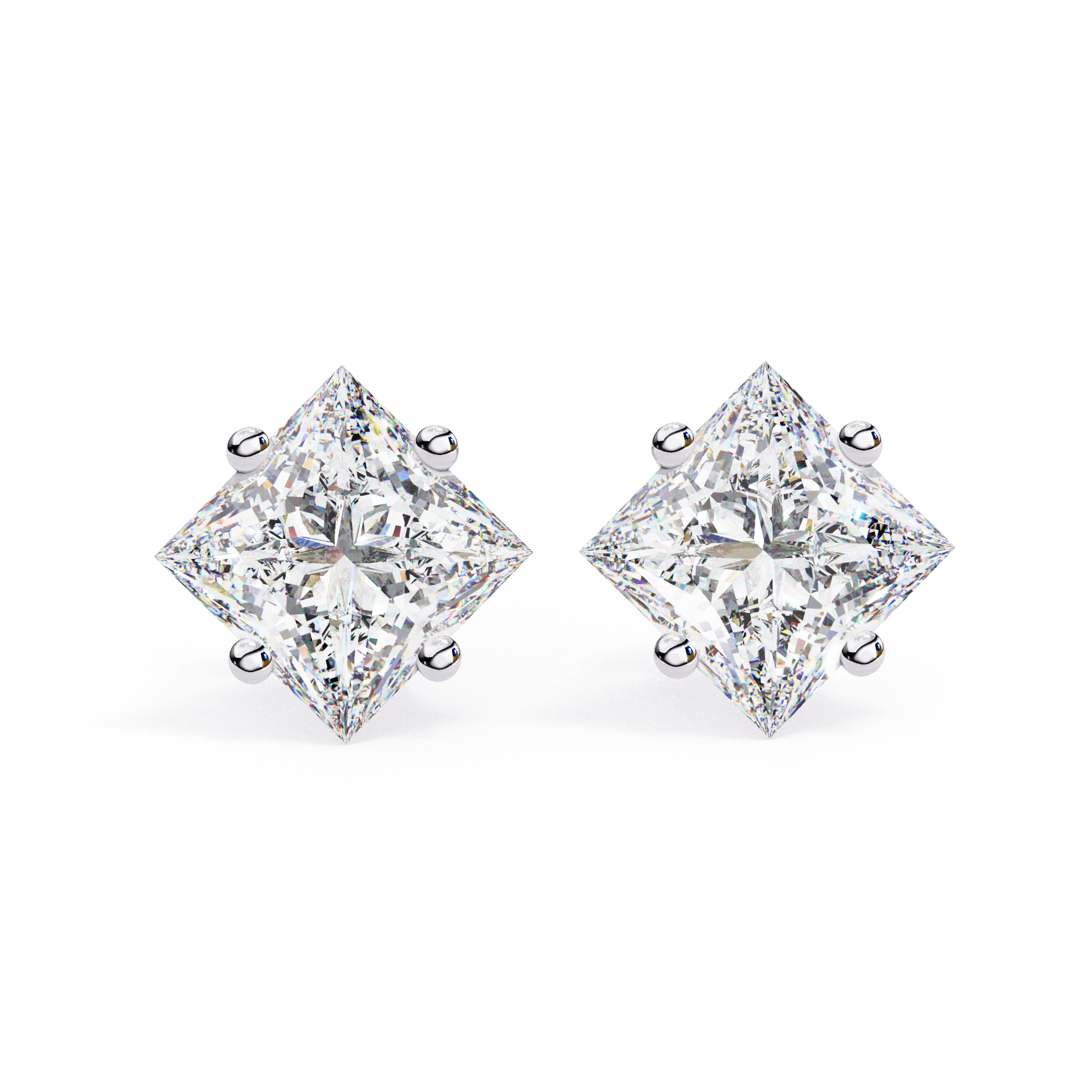 Princess cut Earrings