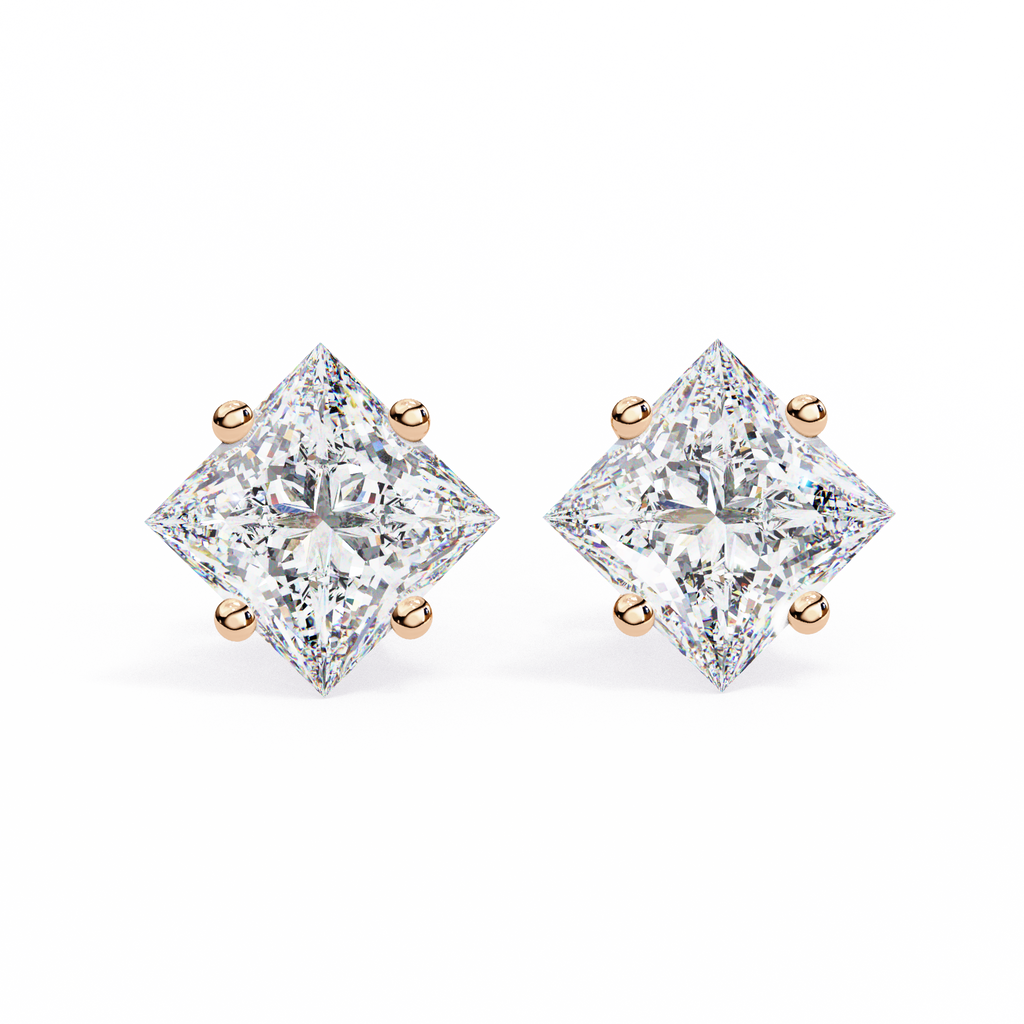 Princess cut Earrings