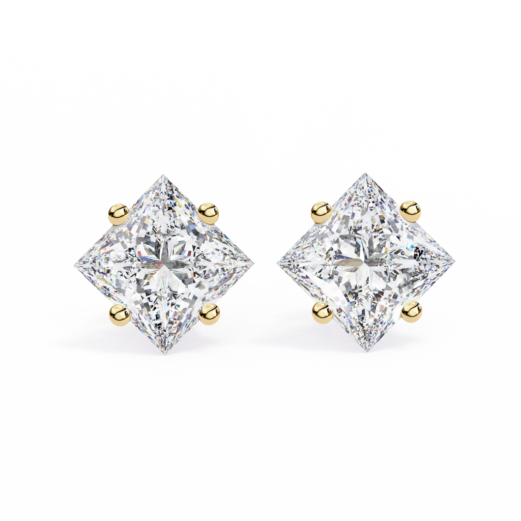 Princess cut Earrings