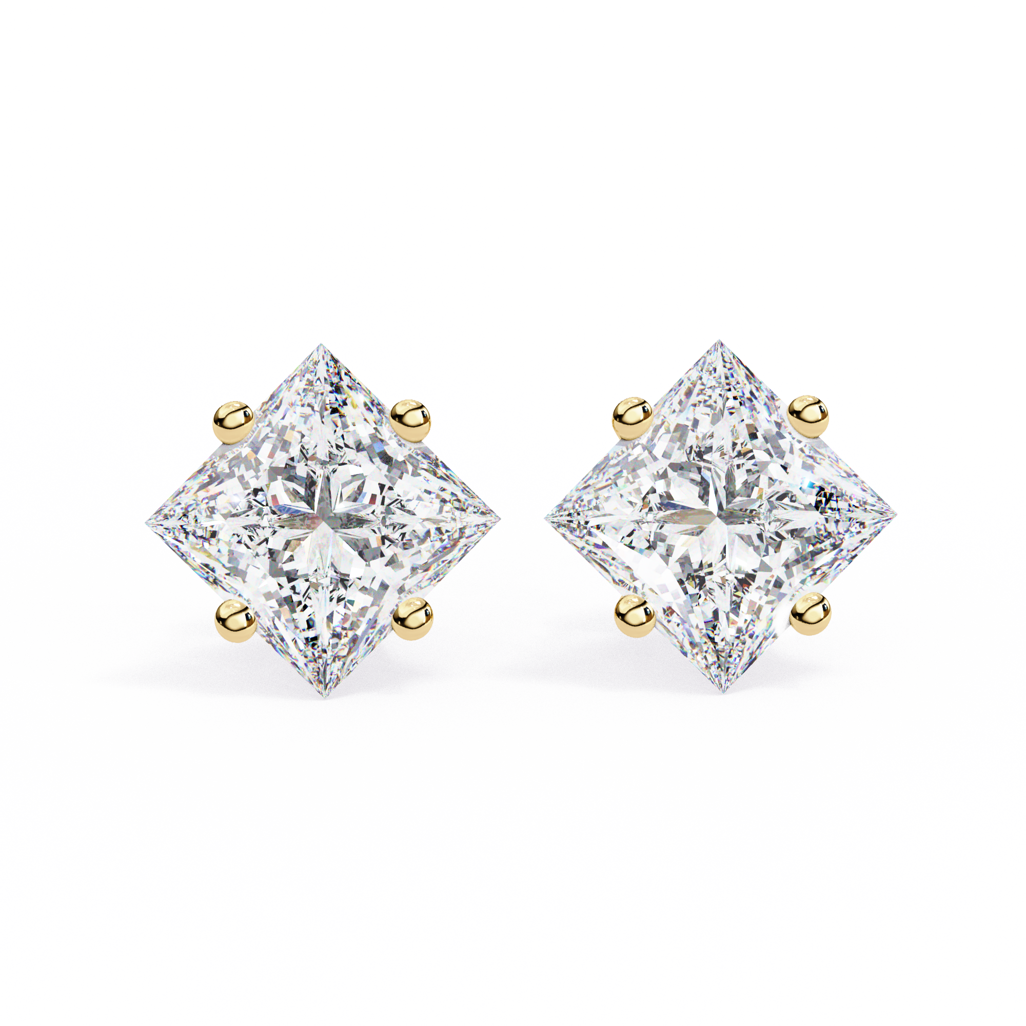 Princess cut Earrings