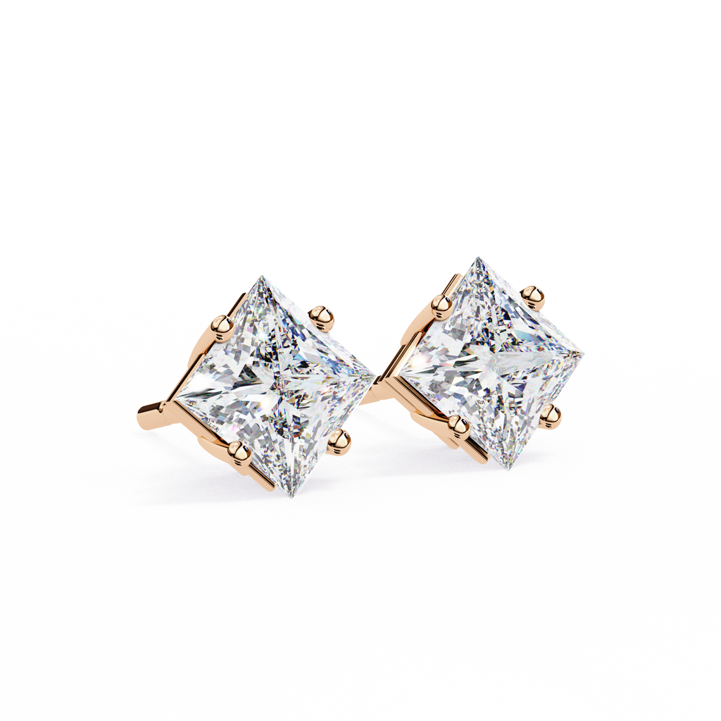 Princess cut Earrings