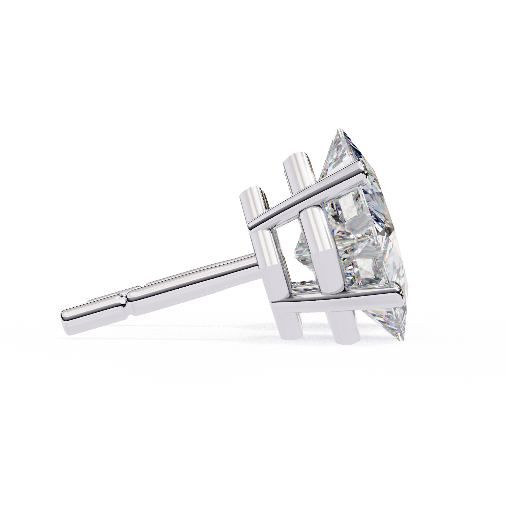 Princess cut Earrings
