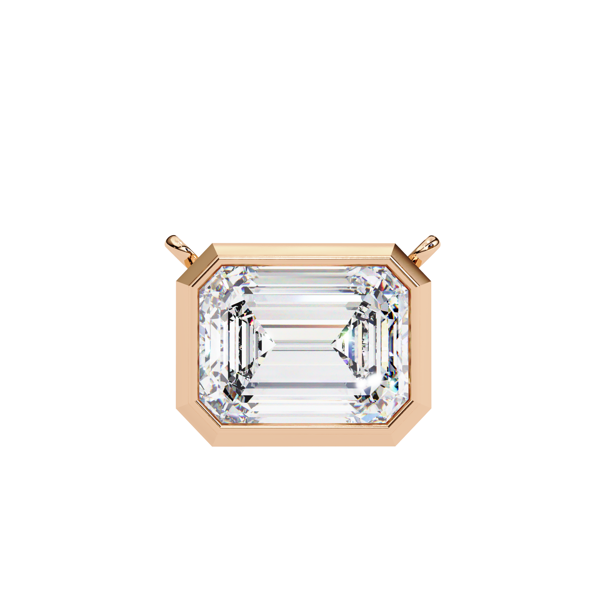 Aurelia Emerald-Cut Diamond Pendant