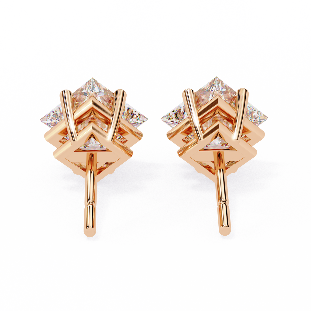 Princess cut Earrings