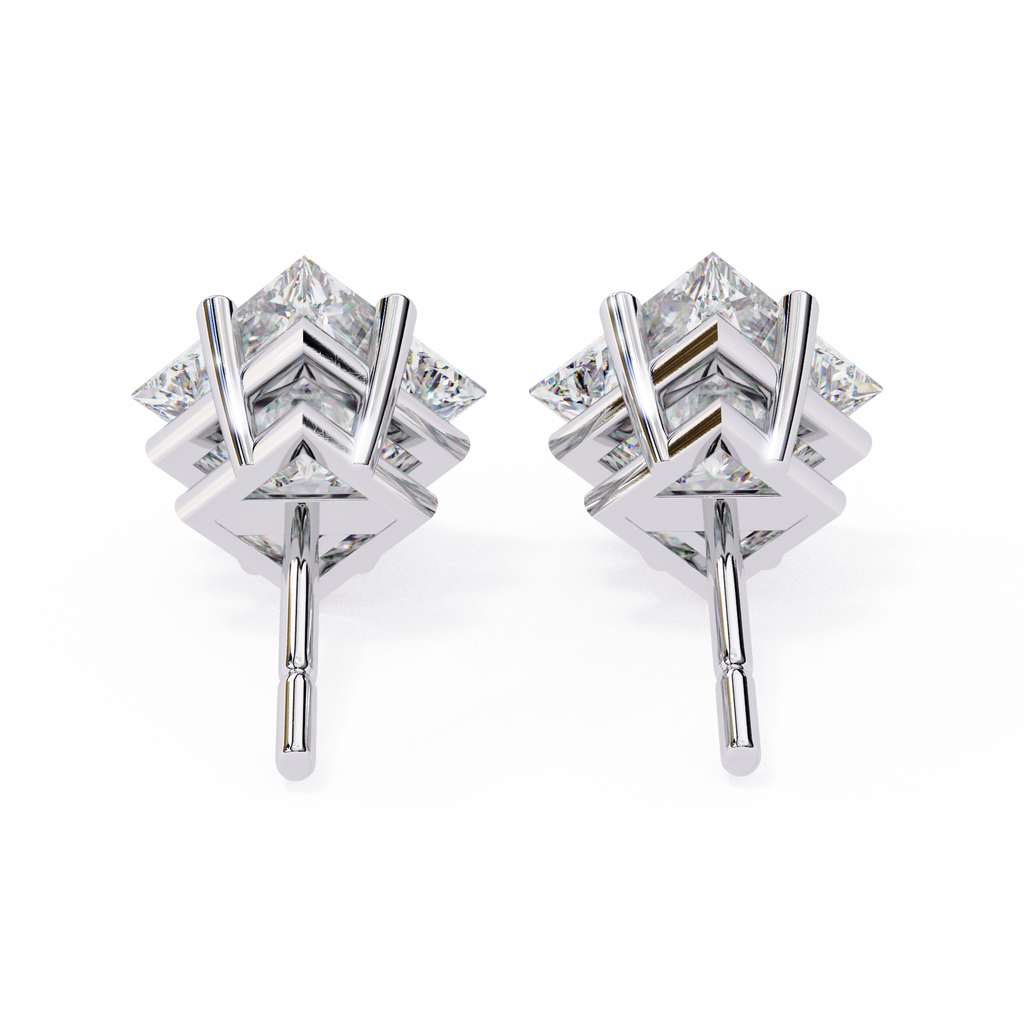 Princess cut Earrings
