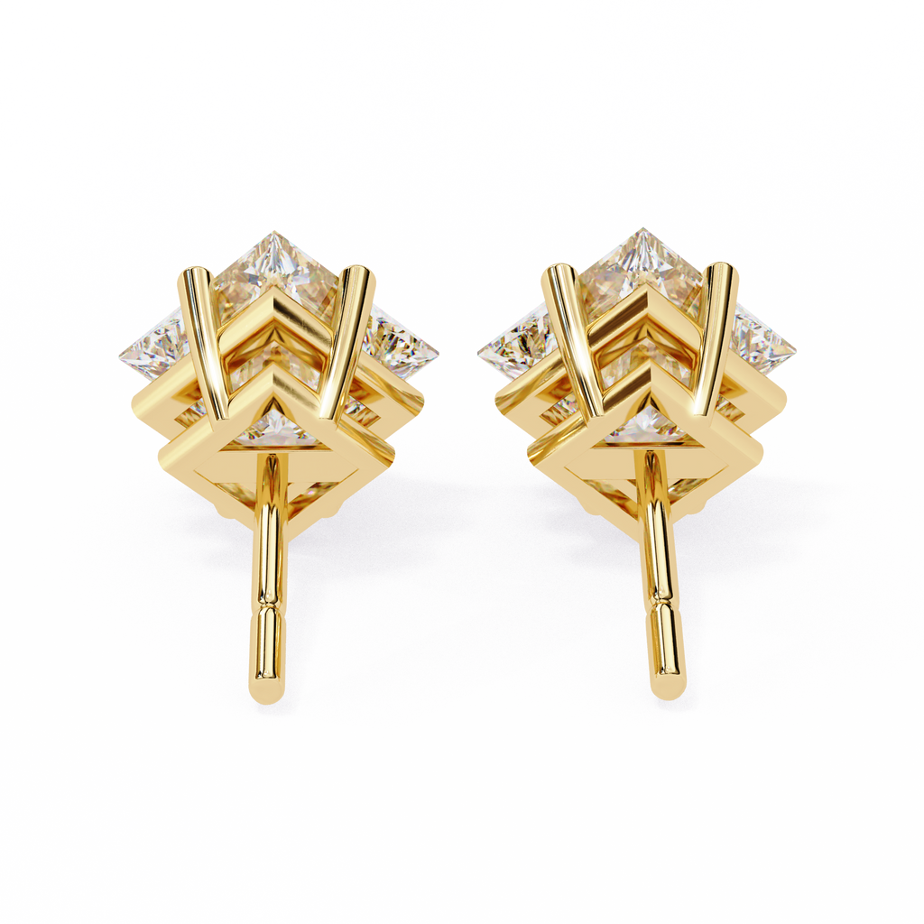 Princess cut Earrings
