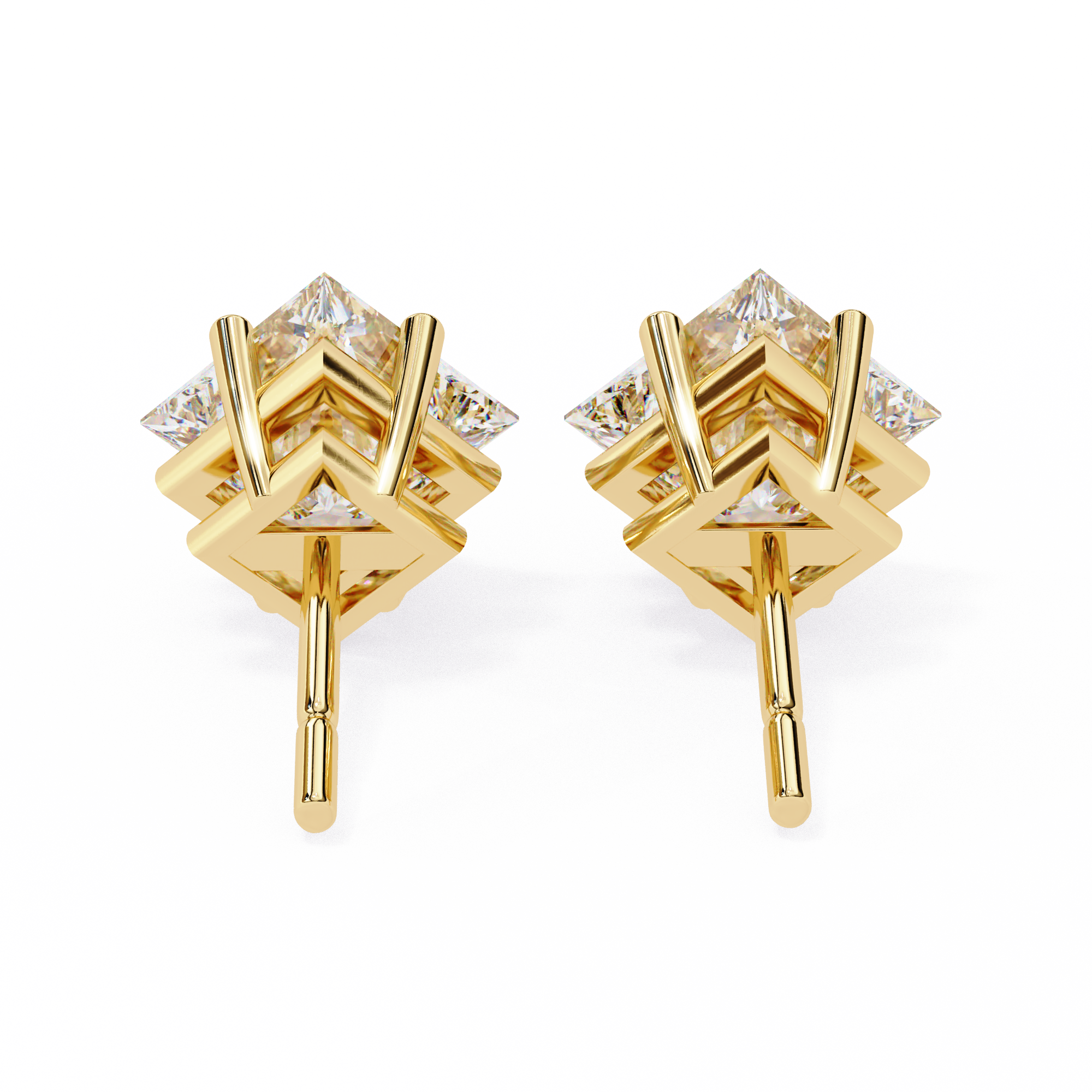 Princess cut Earrings