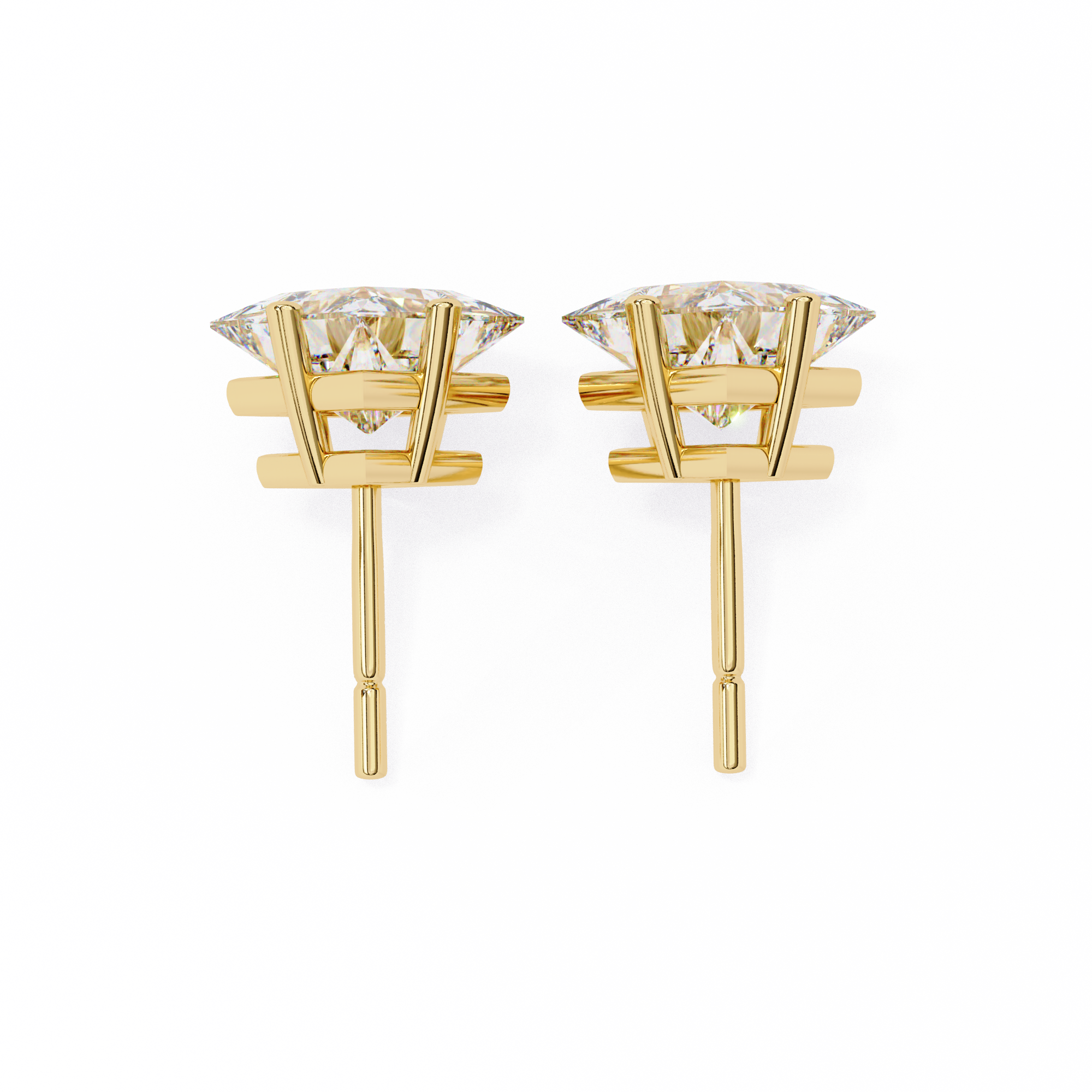 Princess cut Earrings