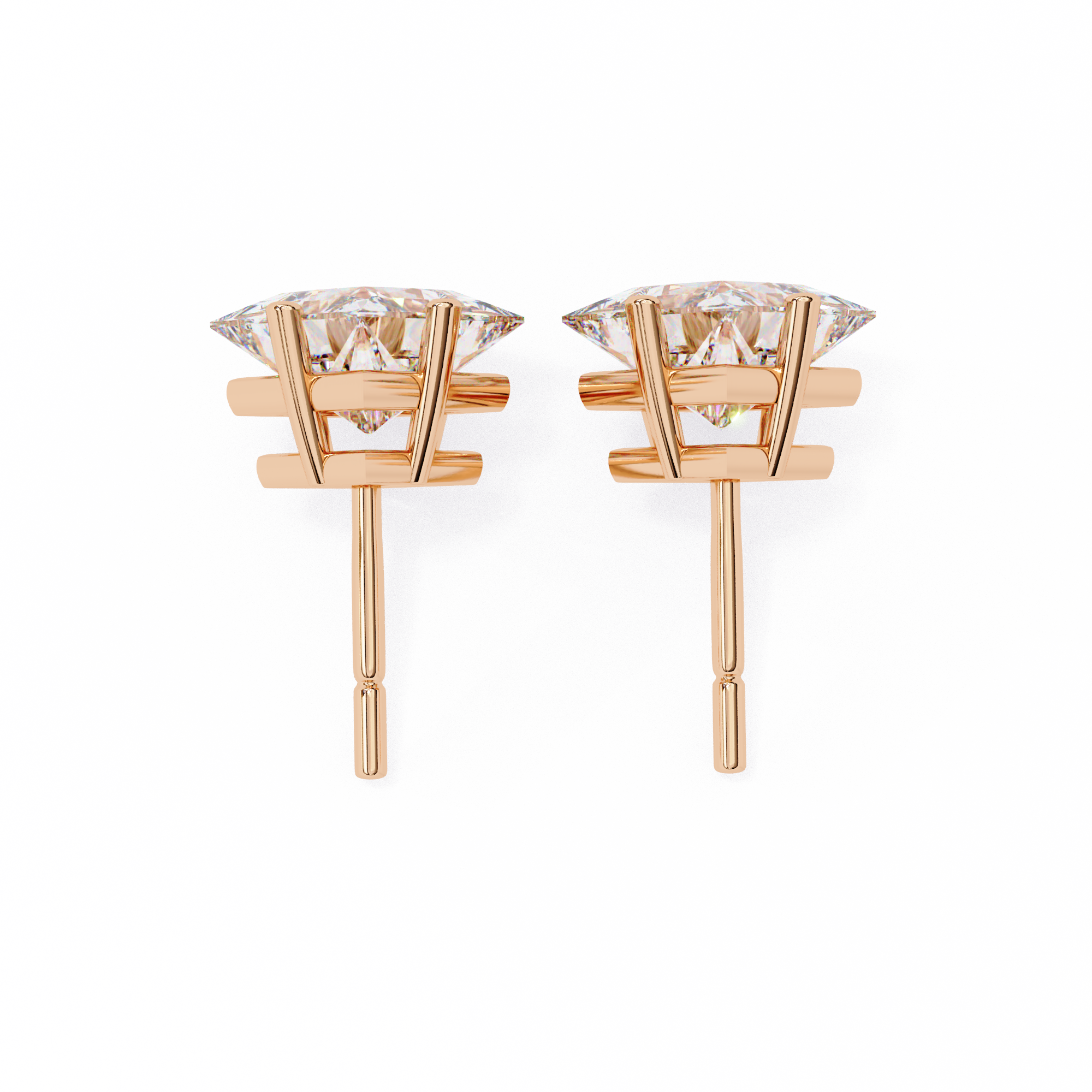 Princess cut Earrings