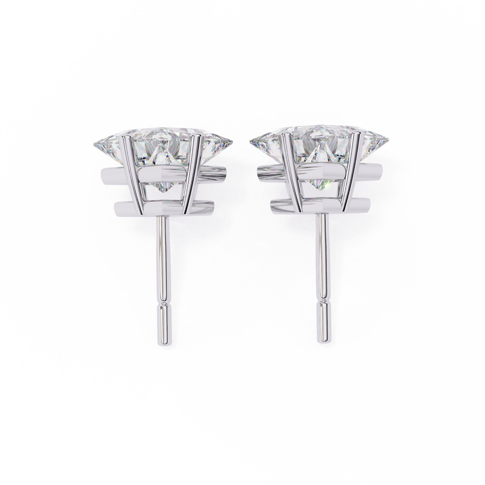 Princess cut Earrings