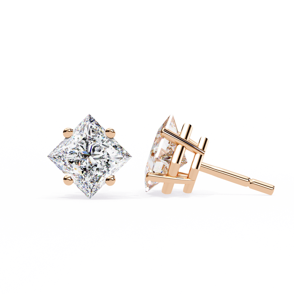 Princess cut Earrings
