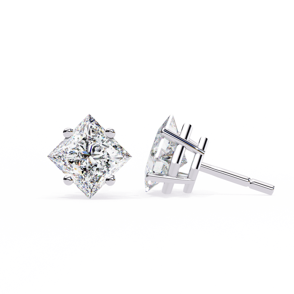 Princess cut Earrings