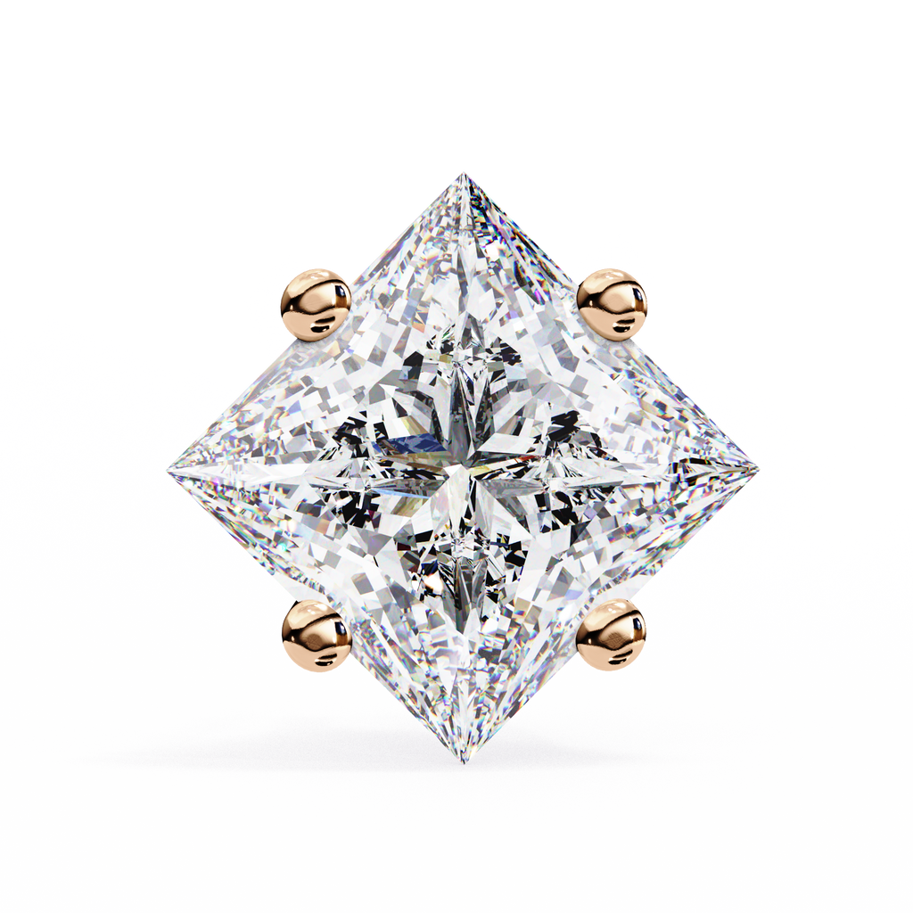 Princess cut Earrings