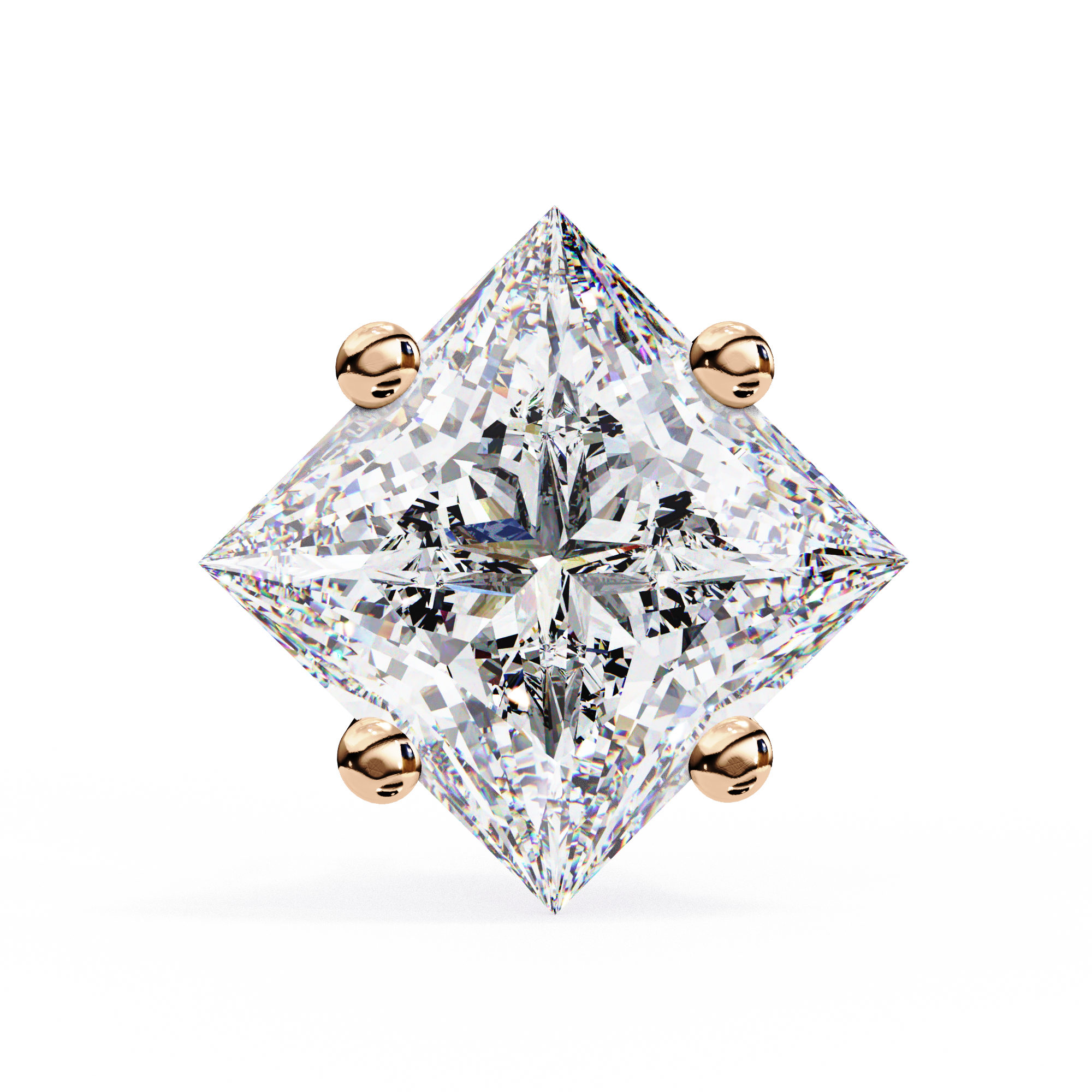 Princess cut Earrings