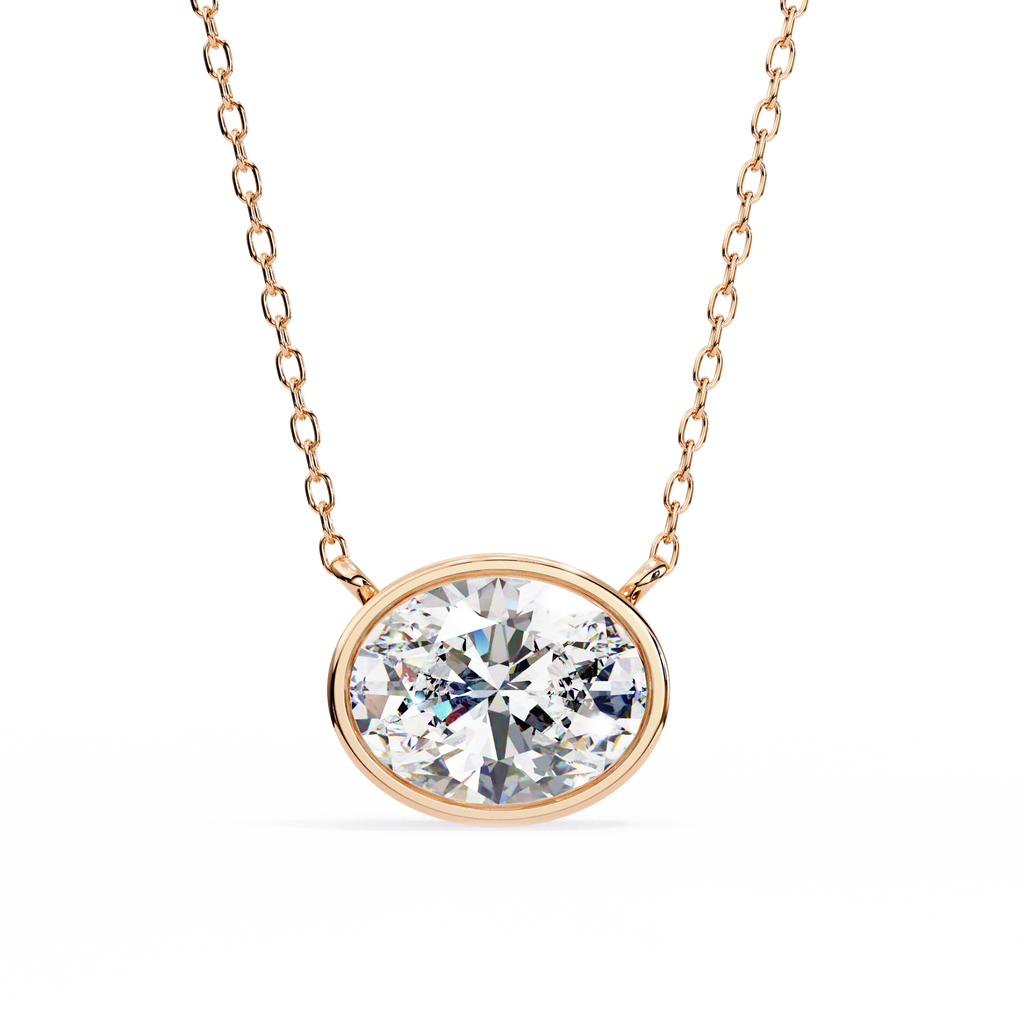Aurelia Oval-Cut Diamond Pendant