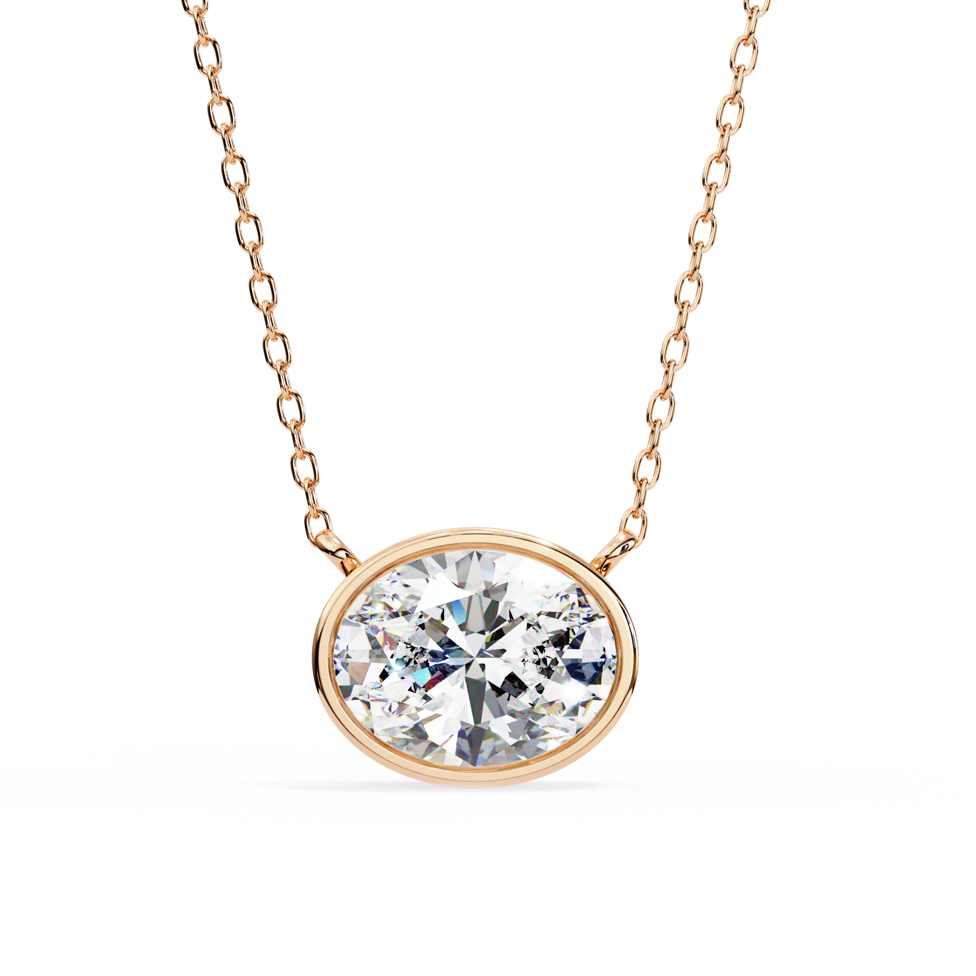 Aurelia Oval-Cut Diamond Pendant
