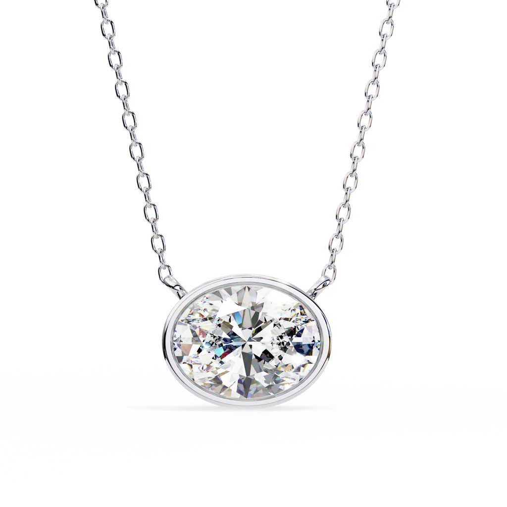 Aurelia Oval-Cut Diamond Pendant