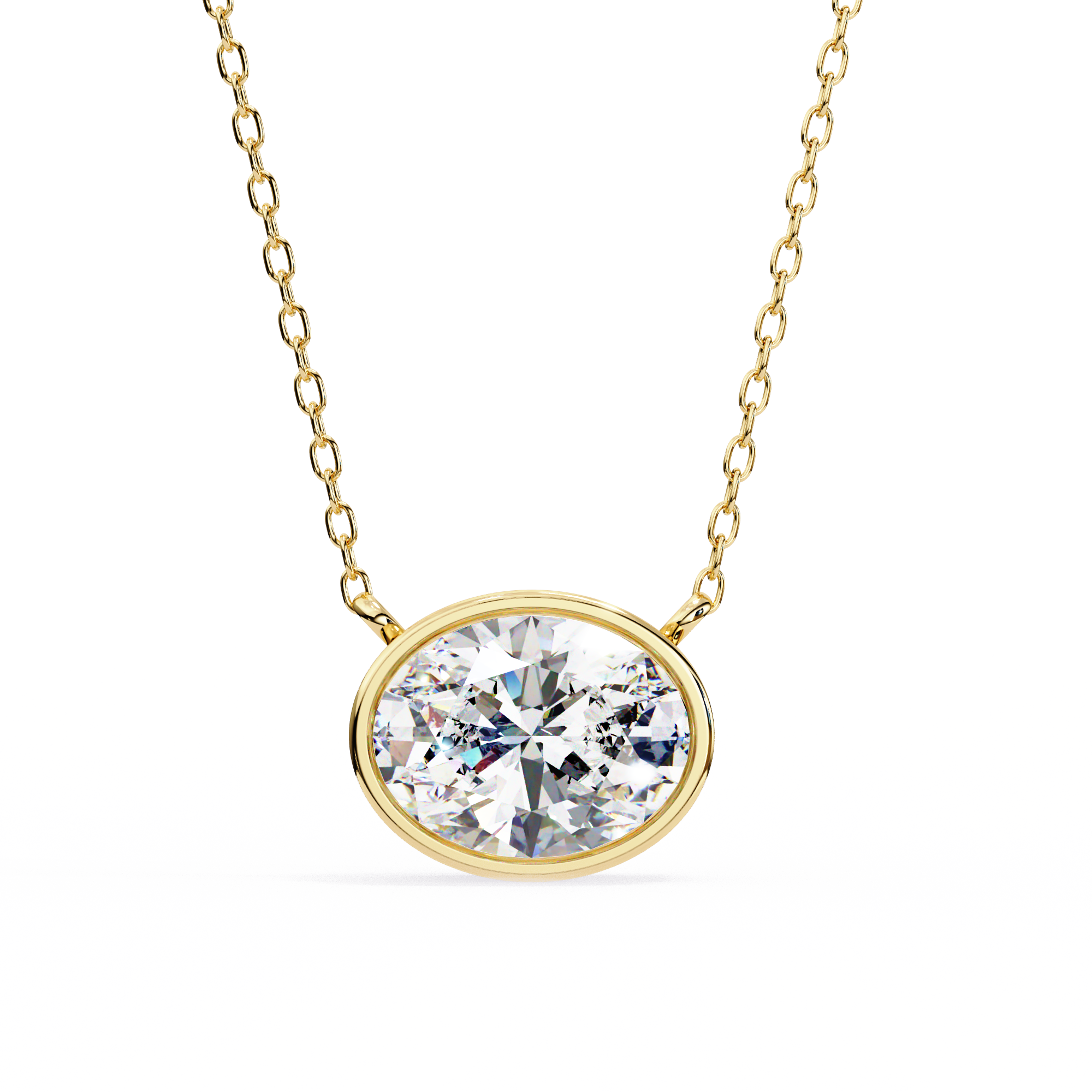 Aurelia Oval-Cut Diamond Pendant