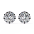 Radiant Halo Stud Earrings