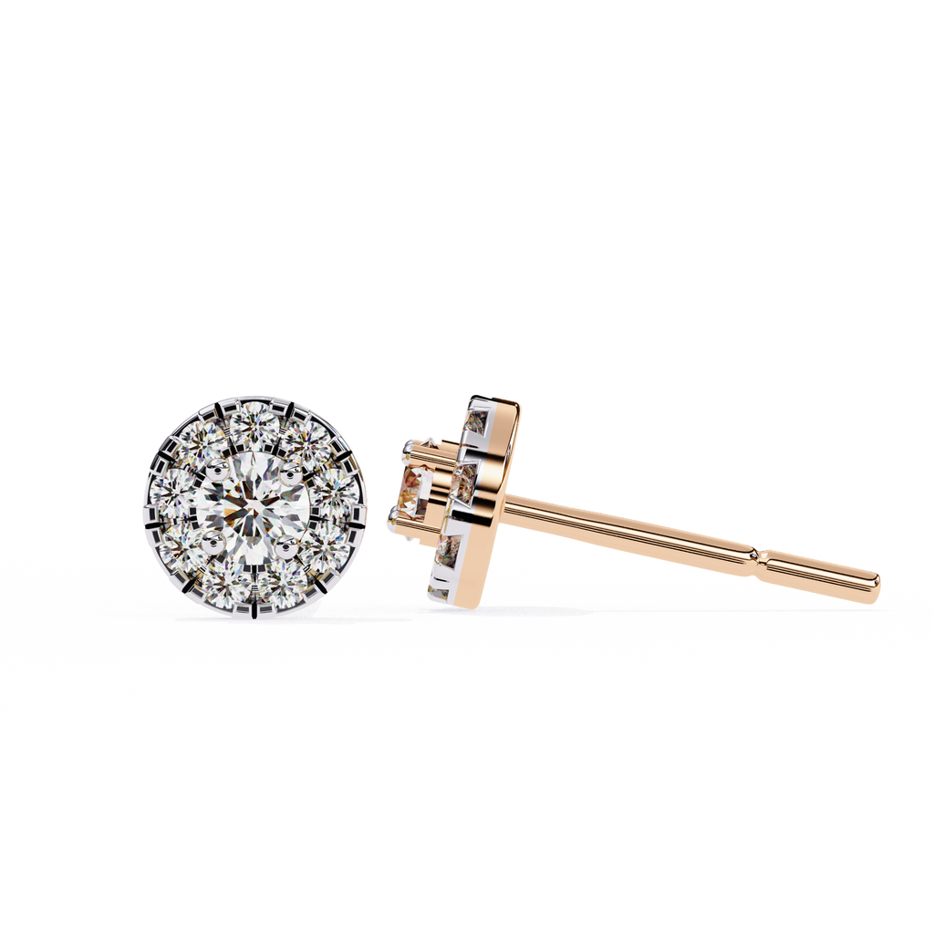 Radiant Halo Stud Earrings