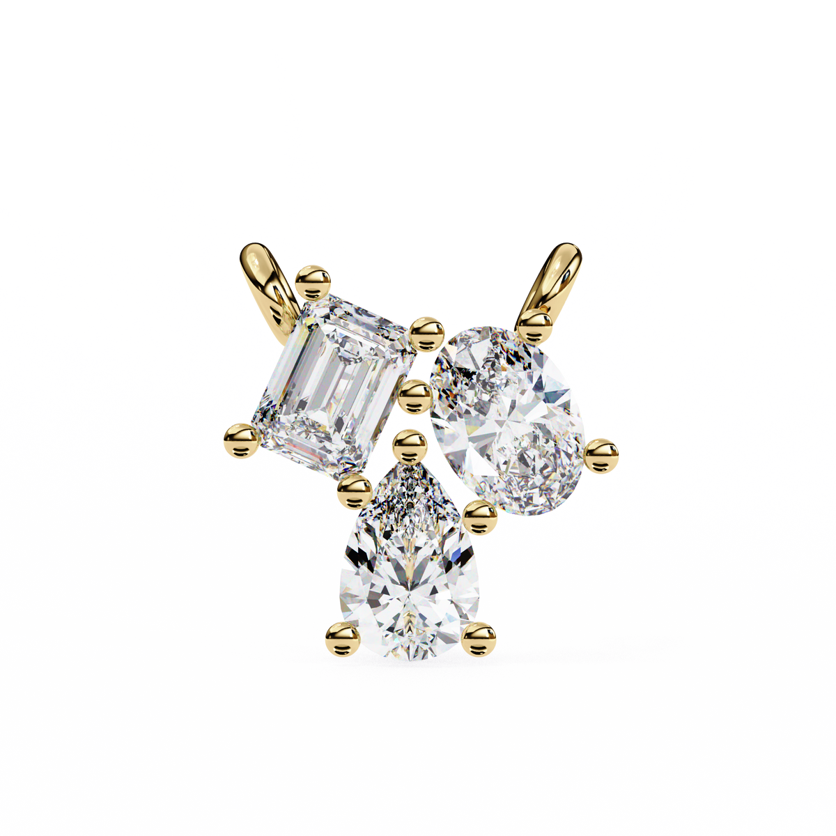 ÉCLAT THREE-STONE DIAMOND PENDANT