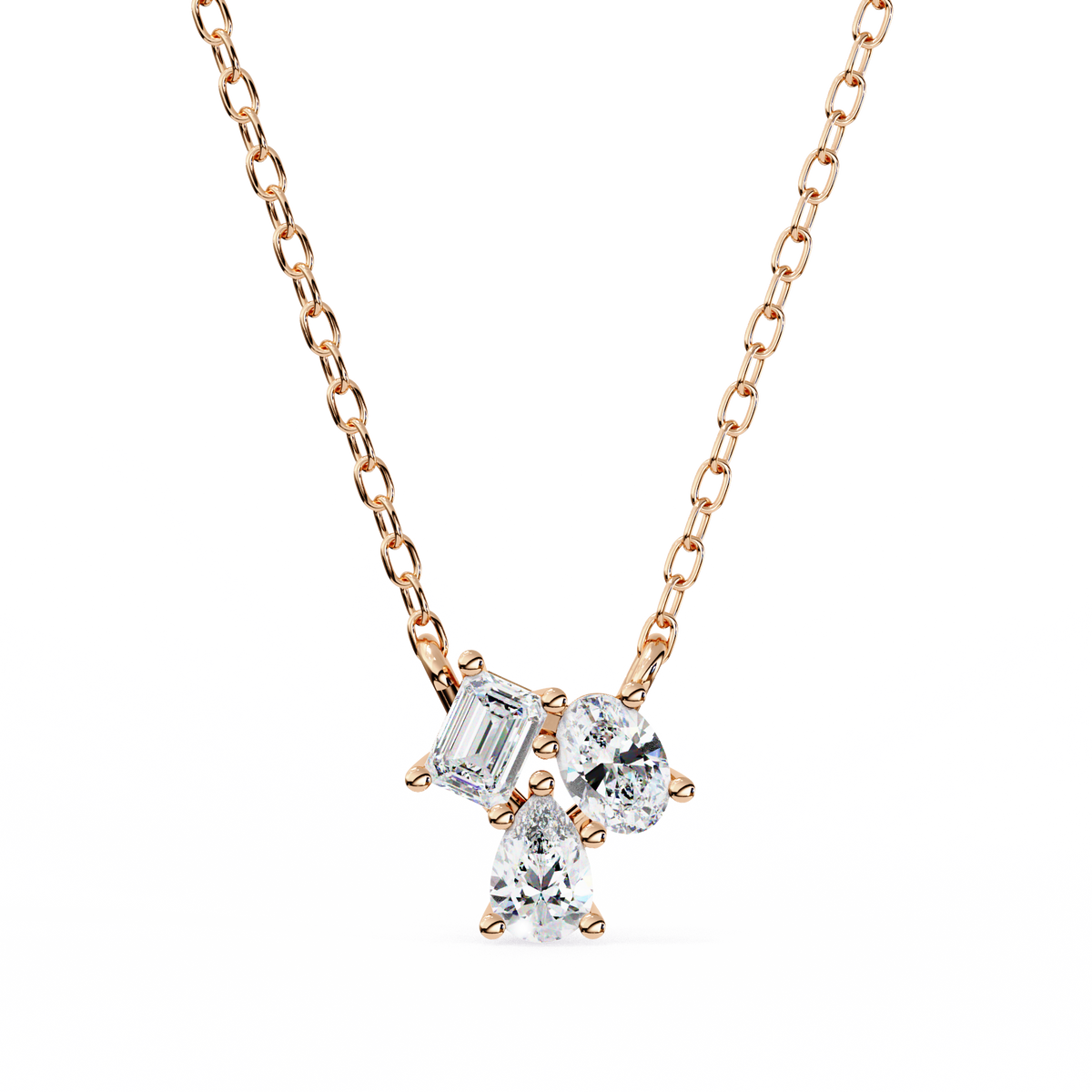 ÉCLAT THREE-STONE DIAMOND PENDANT