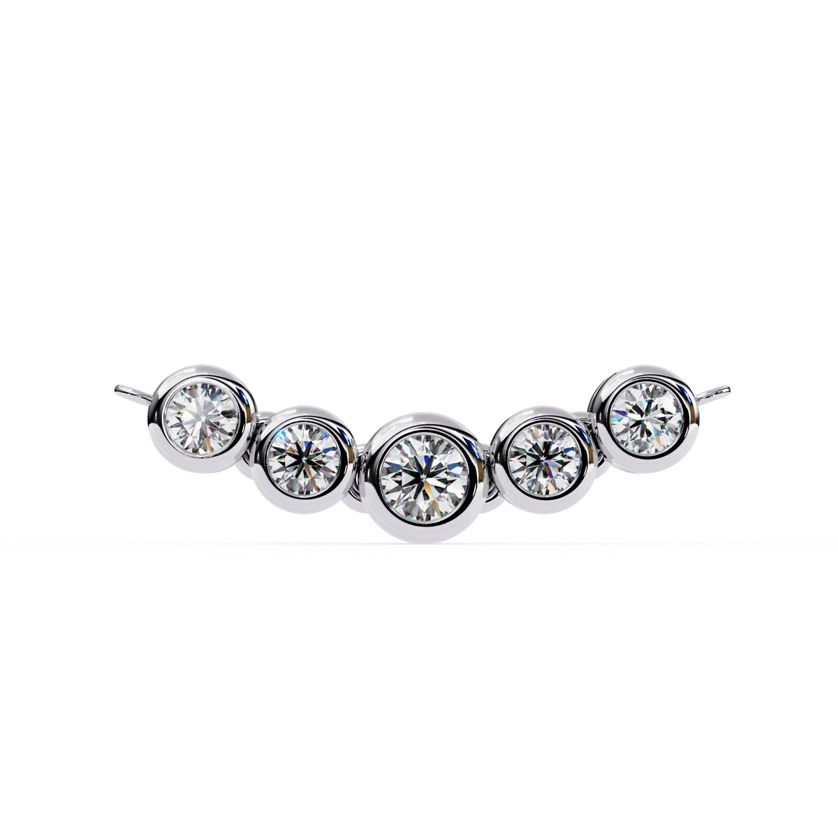 Five-Stone Bezel Diamond Necklace