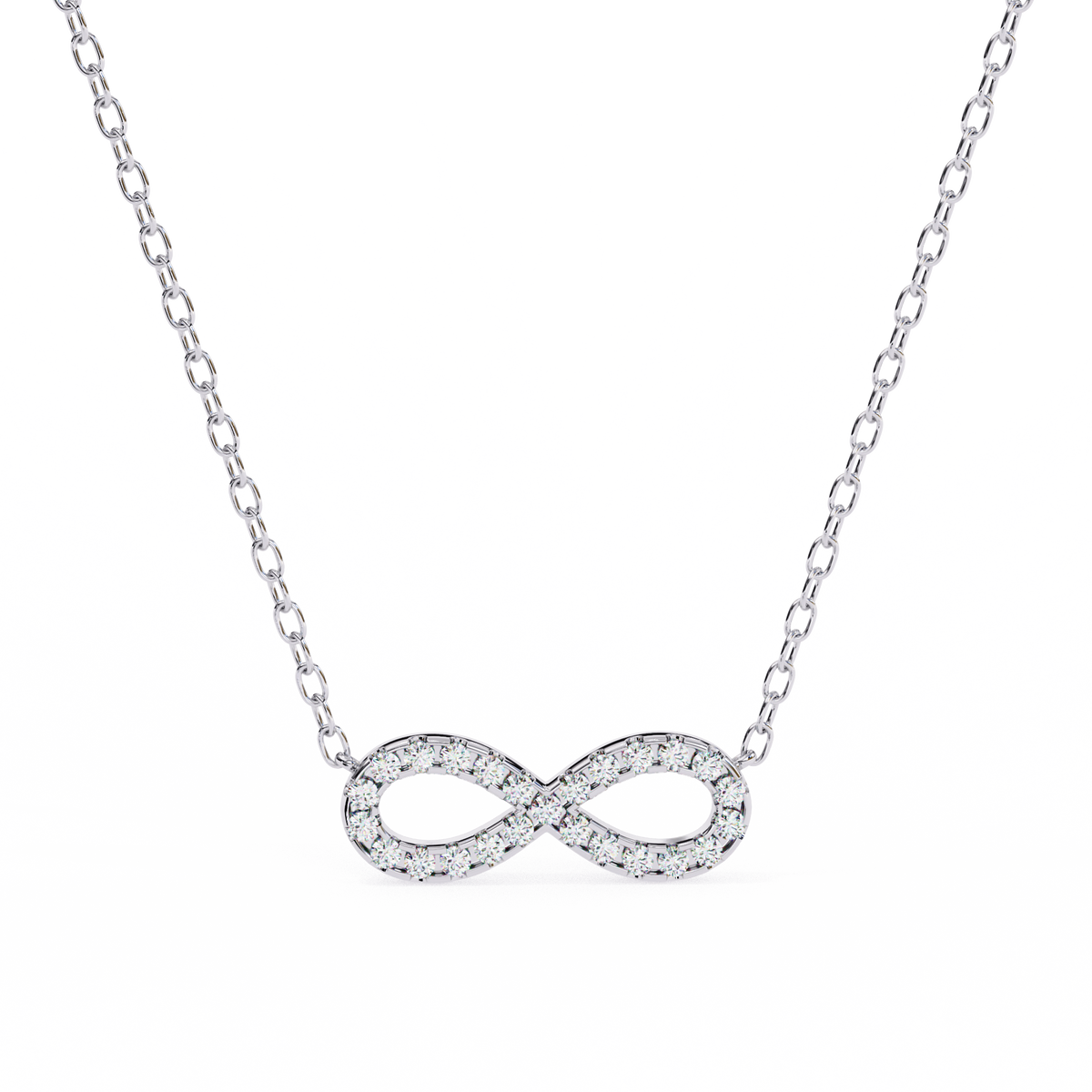 Infinity Diamond Pavé Necklace